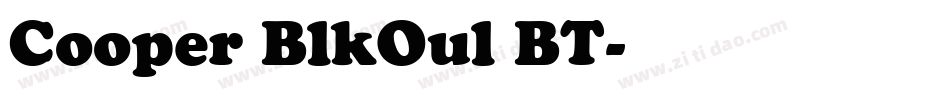 Cooper BlkOul BT字体转换
